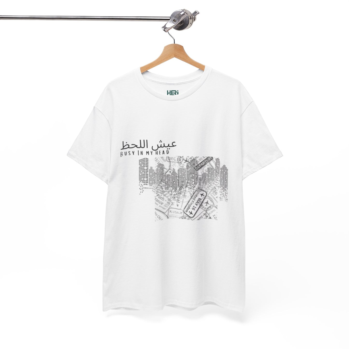 Men's Tshirt - White arabic graphic