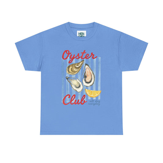 Oyster Club Tee | Casual Cotton Shirt for Seafood Lovers, Artisan Gift, Summer Outing Tee, Coastal Vibes, Ocean-Themed Apparel