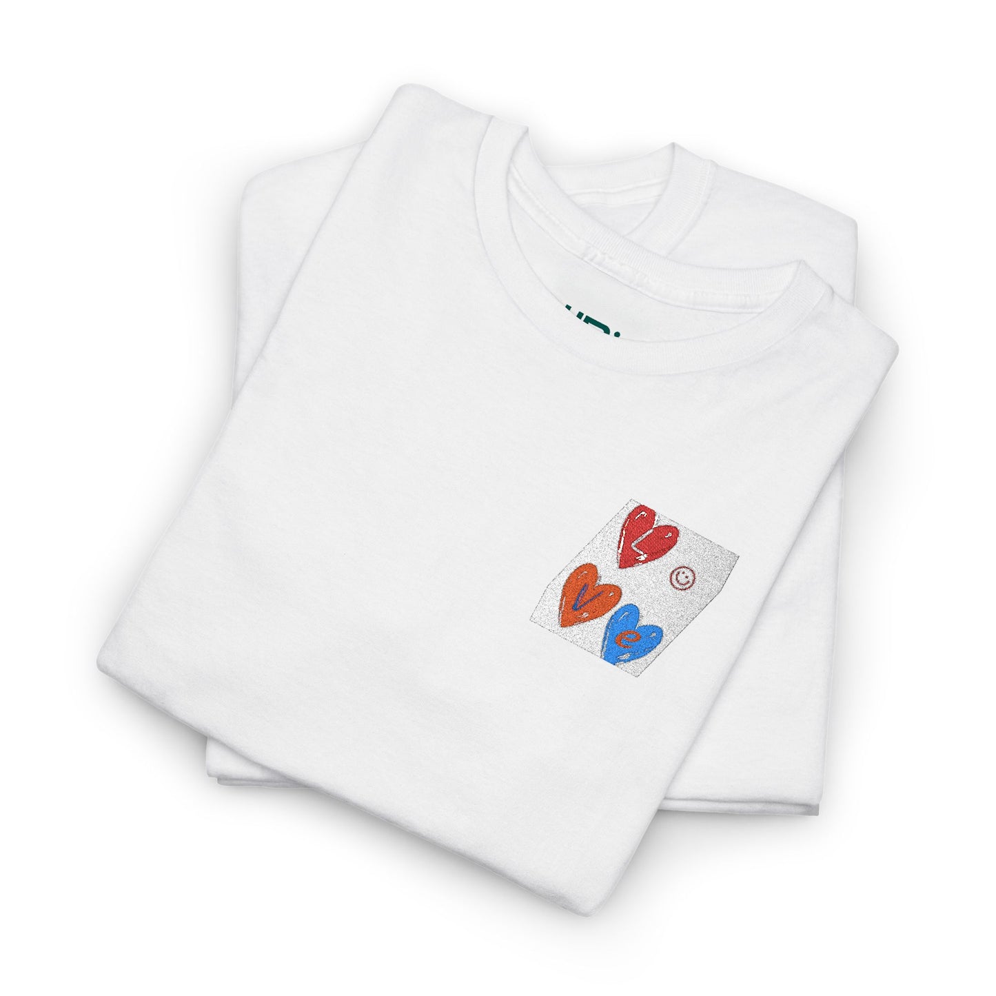 Love in between & Heart on my sleeve -  Heavy Cotton Tee, Casual T-Shirt, Gift for Love, Birthday Present, Valentine's Day, Everyday Wear