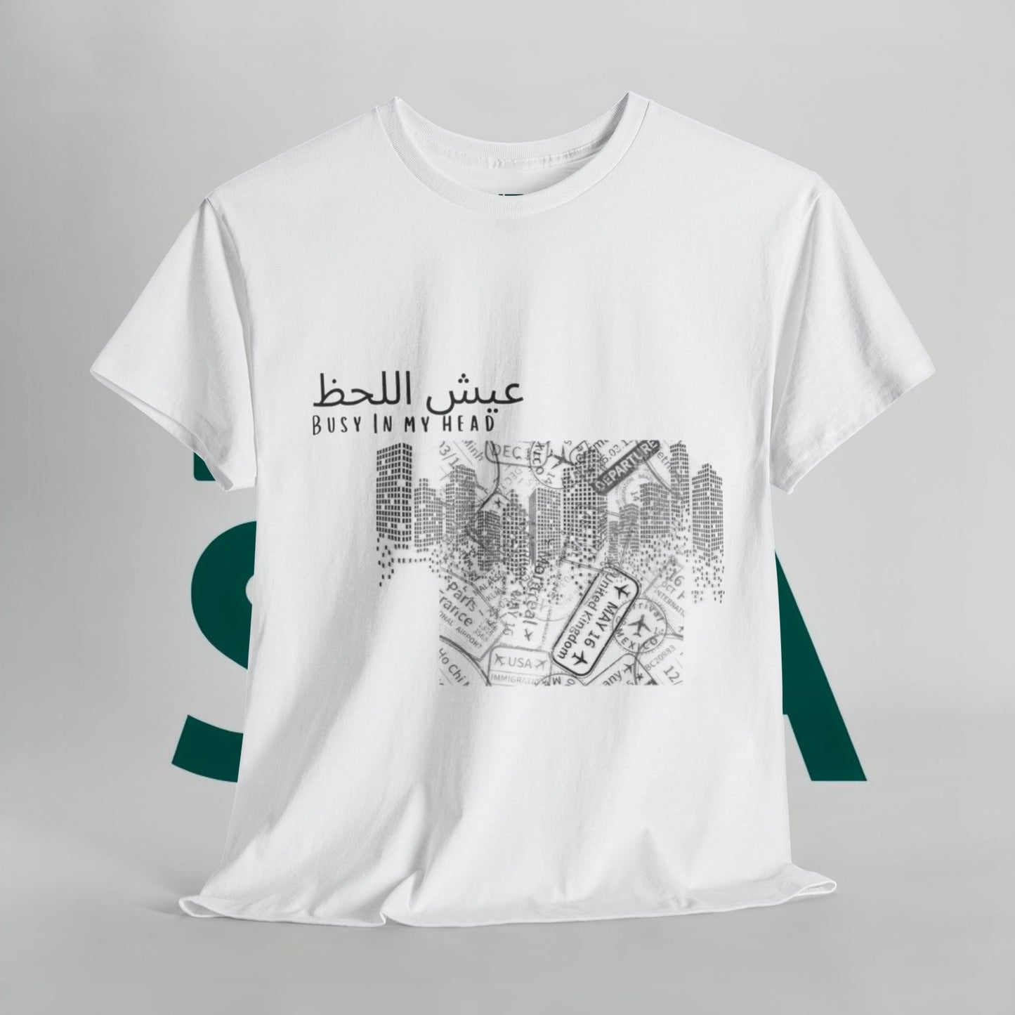 Men's Tshirt - White arabic graphic