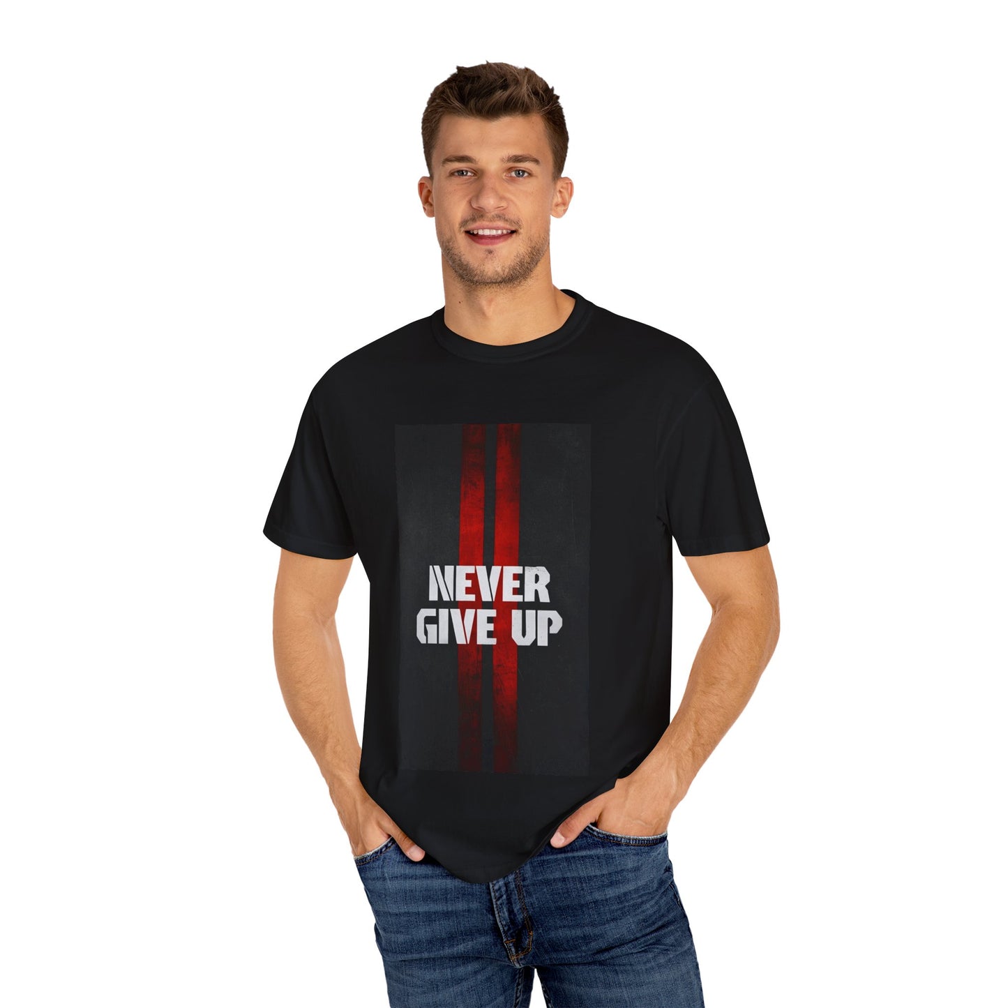 Never Give Up - Tshirt for Men