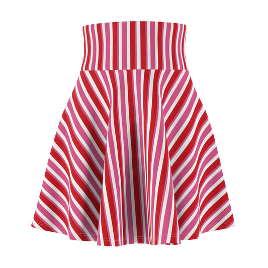 Chic Striped Skater Skirt for Women, Flirty Fashion, Casual Outfit, Summer Wardrobe, Gift for Her, Festival Wear