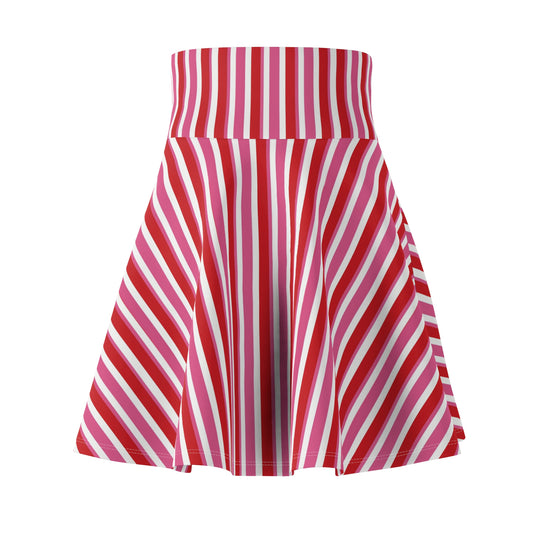 Chic Striped Skater Skirt for Women, Flirty Fashion, Casual Outfit, Summer Wardrobe, Gift for Her, Festival Wear