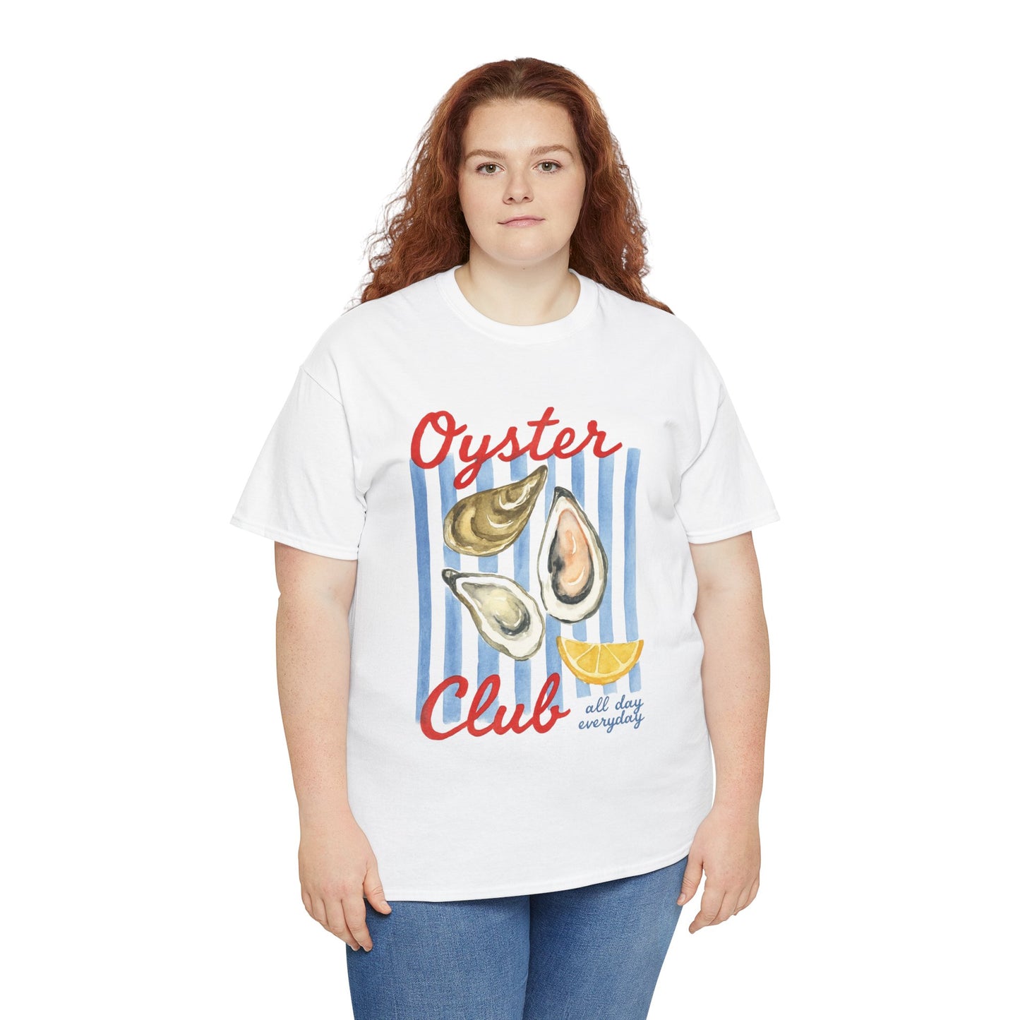 Oyster Club Tee | Casual Cotton Shirt for Seafood Lovers, Artisan Gift, Summer Outing Tee, Coastal Vibes, Ocean-Themed Apparel