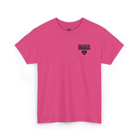 Pink Graphic Tee with 'Mana' Heart Design, Cute Casual T-Shirt for Moms, Birthday Gift, Mother's Day Gift, Everyday Wear, Gift for Her