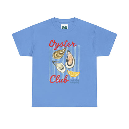 Oyster Club Tee | Casual Cotton Shirt for Seafood Lovers, Artisan Gift, Summer Outing Tee, Coastal Vibes, Ocean-Themed Apparel