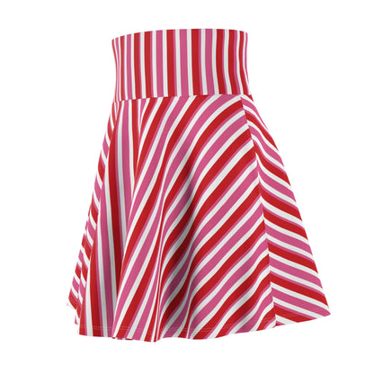 Chic Striped Skater Skirt for Women, Flirty Fashion, Casual Outfit, Summer Wardrobe, Gift for Her, Festival Wear