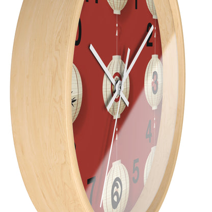 Elegant Lantern Wall Clock – Chinese New Year Decor, Living Room Accent, Gift for Her, Asian Theme Home Decor, Stylish Wall Art