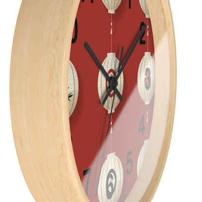 Elegant Lantern Wall Clock – Chinese New Year Decor, Living Room Accent, Gift for Her, Asian Theme Home Decor, Stylish Wall Art